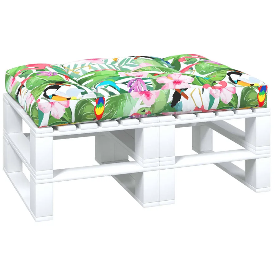 Coussin de palette multicolore 120x80x12 cm tissu - 3