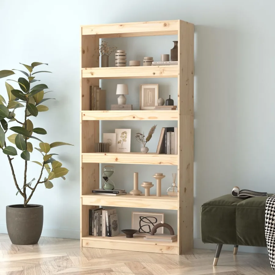 Bibliothèque/Séparateur de pièce 80x30x167,4 cm pin massif - 3