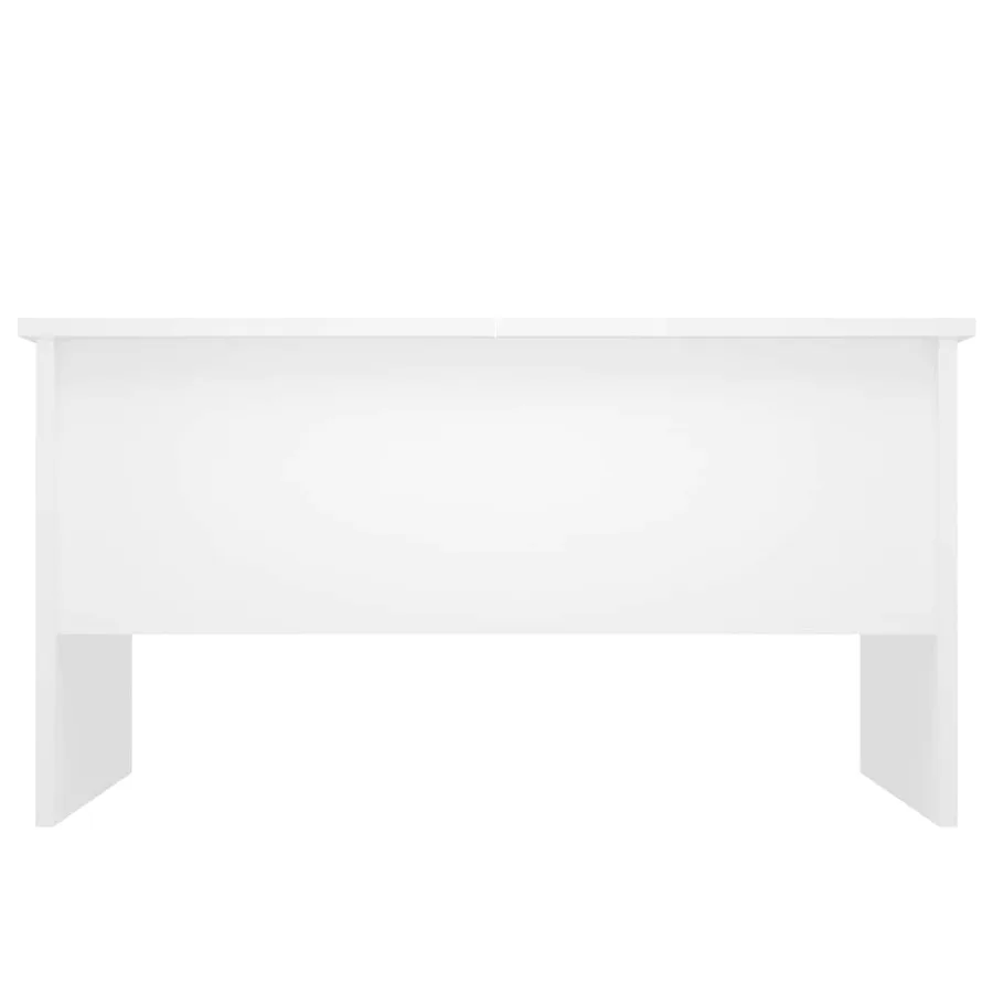 Table basse blanc 80x50x42,5 cm bois d'ingénierie - 6