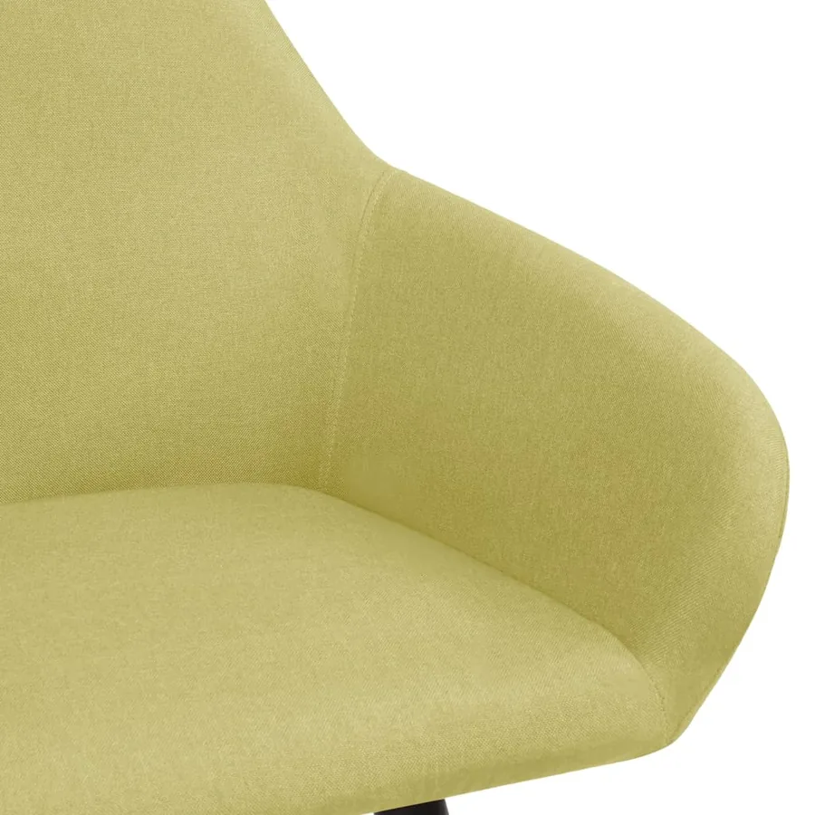Chaises à manger lot de 2 vert tissu - 5