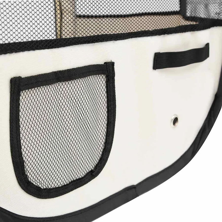 Parc pliable pour chien avec sac de transport Bleu 125x125x61cm - 10