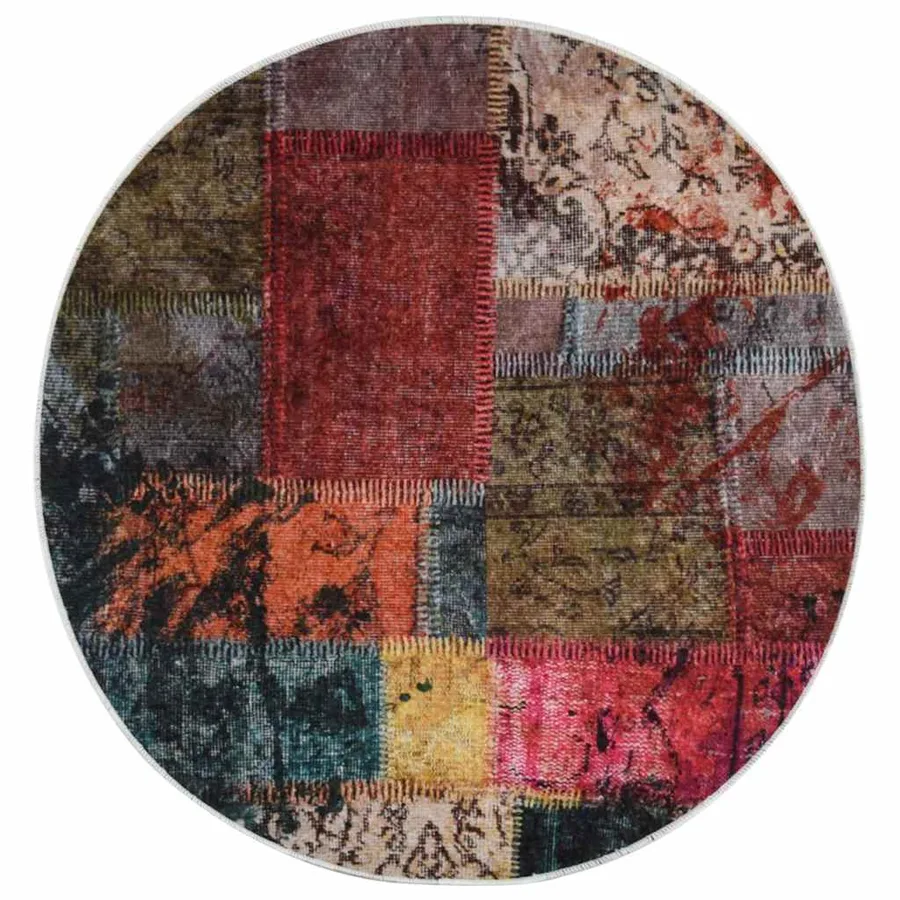 Tapis lavable Patchwork φ120 cm multicolore - 2