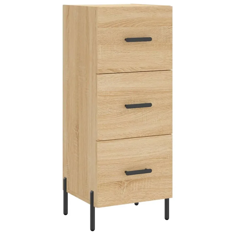Buffet haut Chêne sonoma 34,5x34x180 cm Bois d'ingénierie - 4