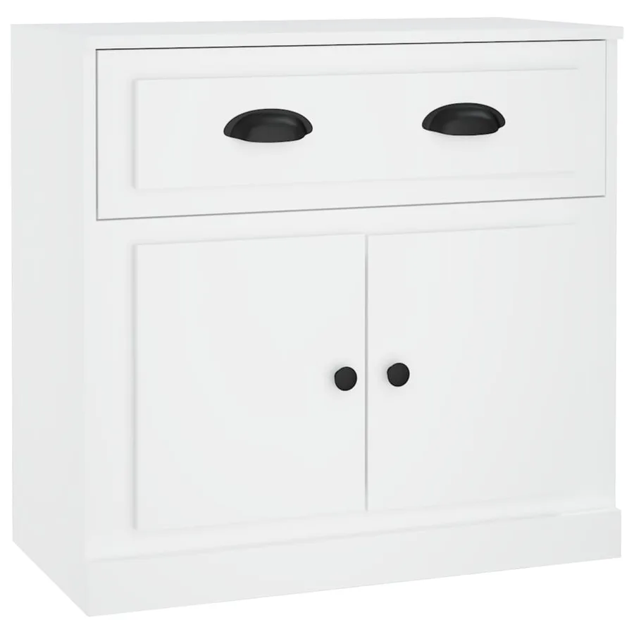 Buffet blanc 70x35,5x67,5 cm bois d'ingénierie - 2