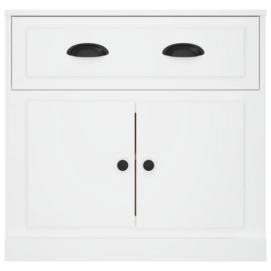 Buffet blanc 70x35,5x67,5 cm bois d'ingénierie - 6