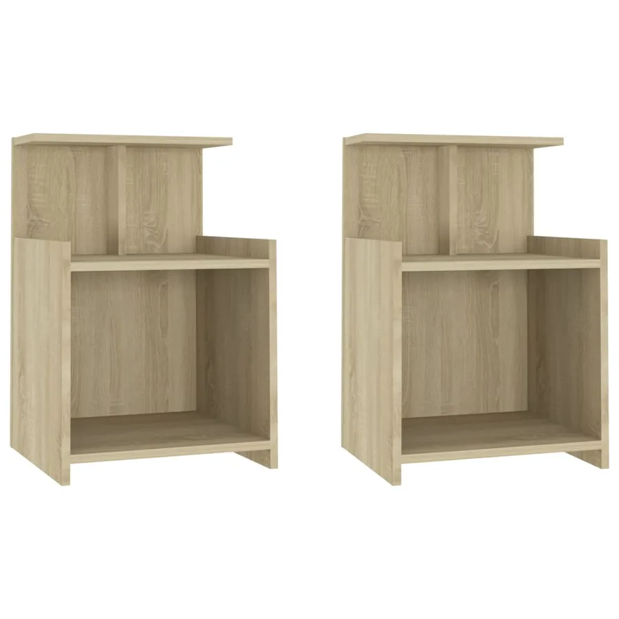 Tables de chevet 2 pcs Chêne sonoma 40x35x60 cm Aggloméré - 2