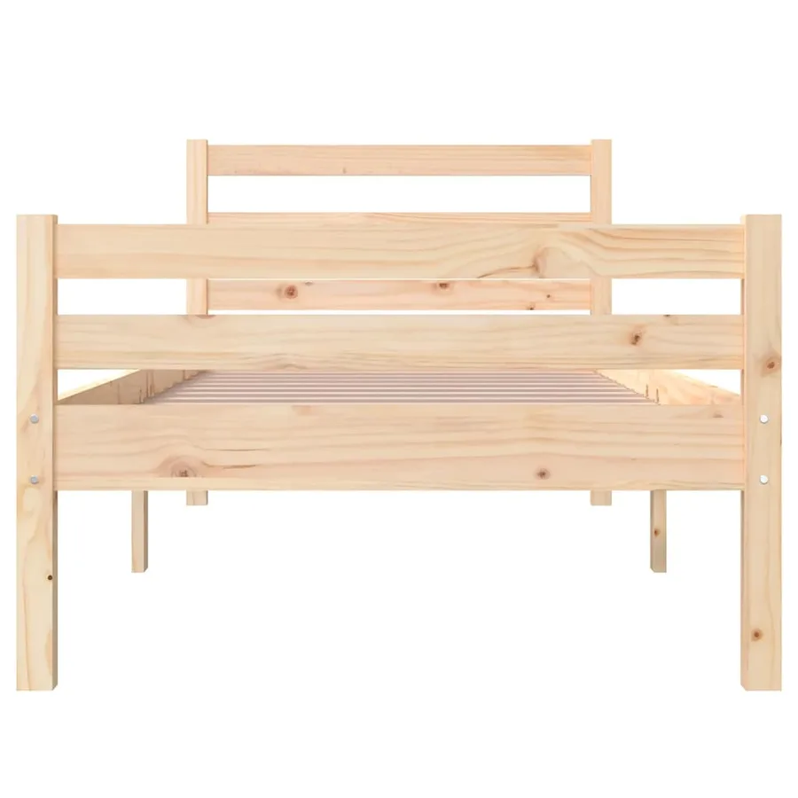 Cadre de lit sans matelas bois massif 100x200 cm - 5