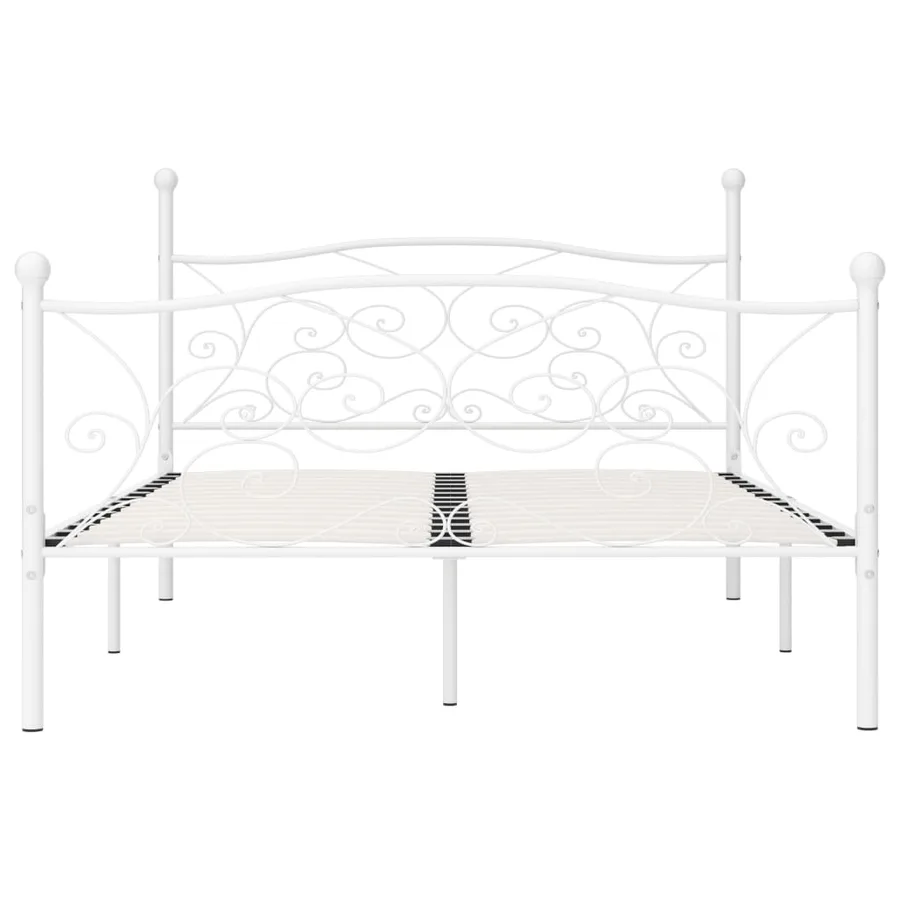Cadre de lit sans matelas avec sommier à lattes métal 160x200cm - 3