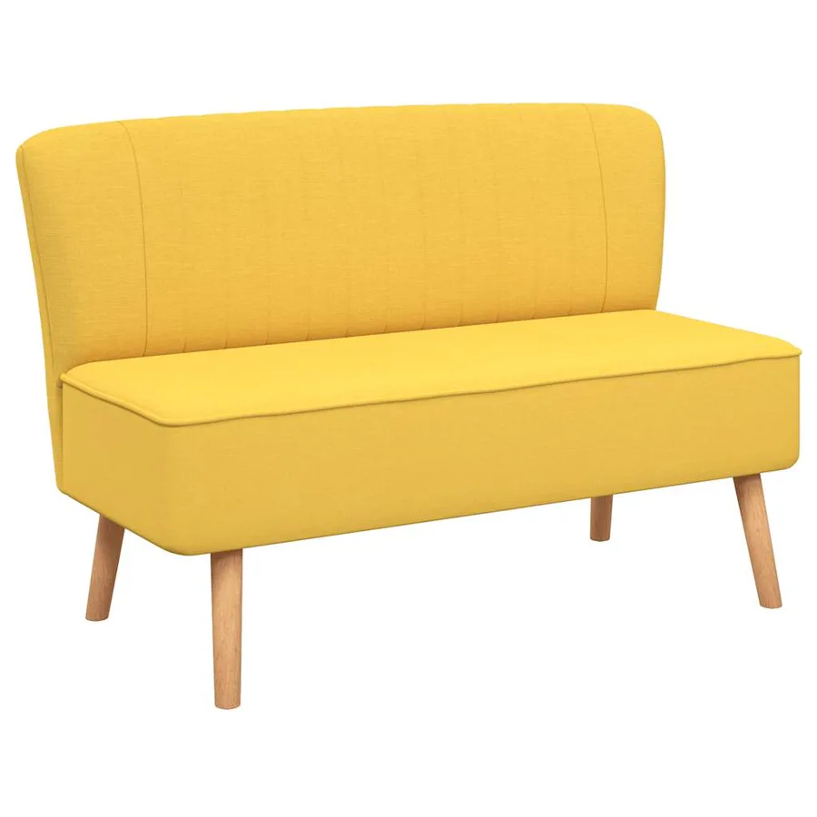 Canapé 117x55,5x77 cm Tissu Jaune - 2