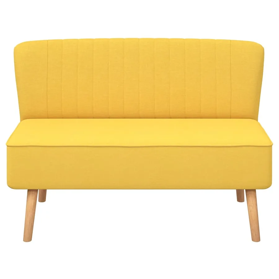 Canapé 117x55,5x77 cm Tissu Jaune - 3