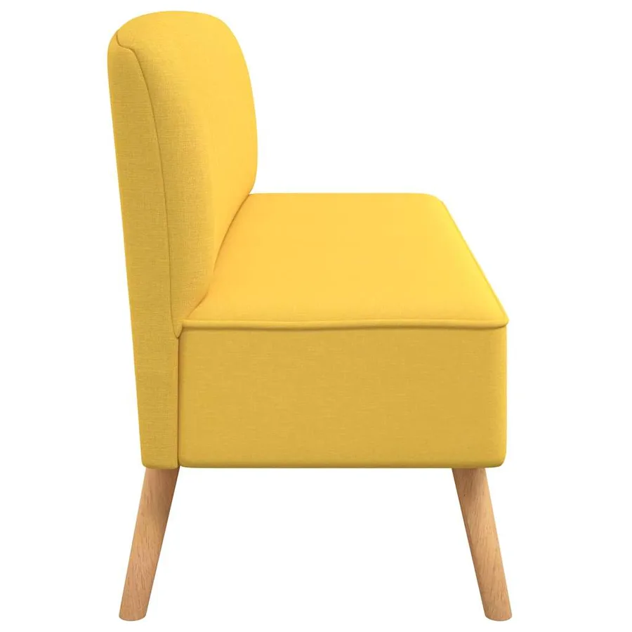 Canapé 117x55,5x77 cm Tissu Jaune - 4