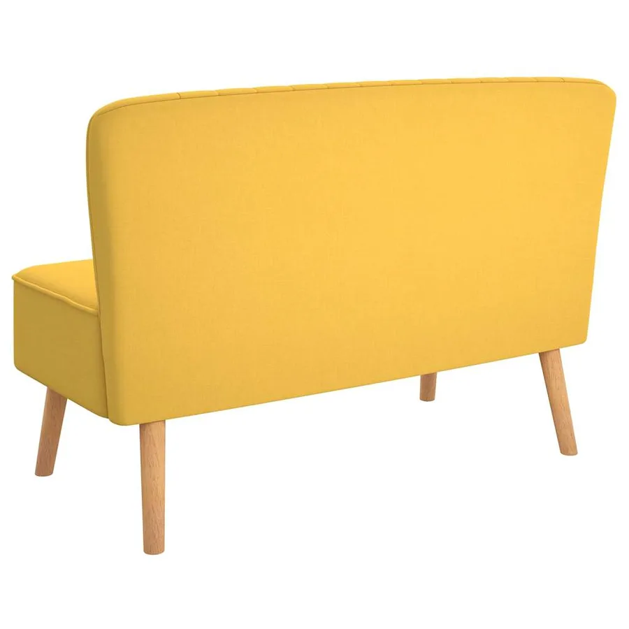Canapé 117x55,5x77 cm Tissu Jaune - 5