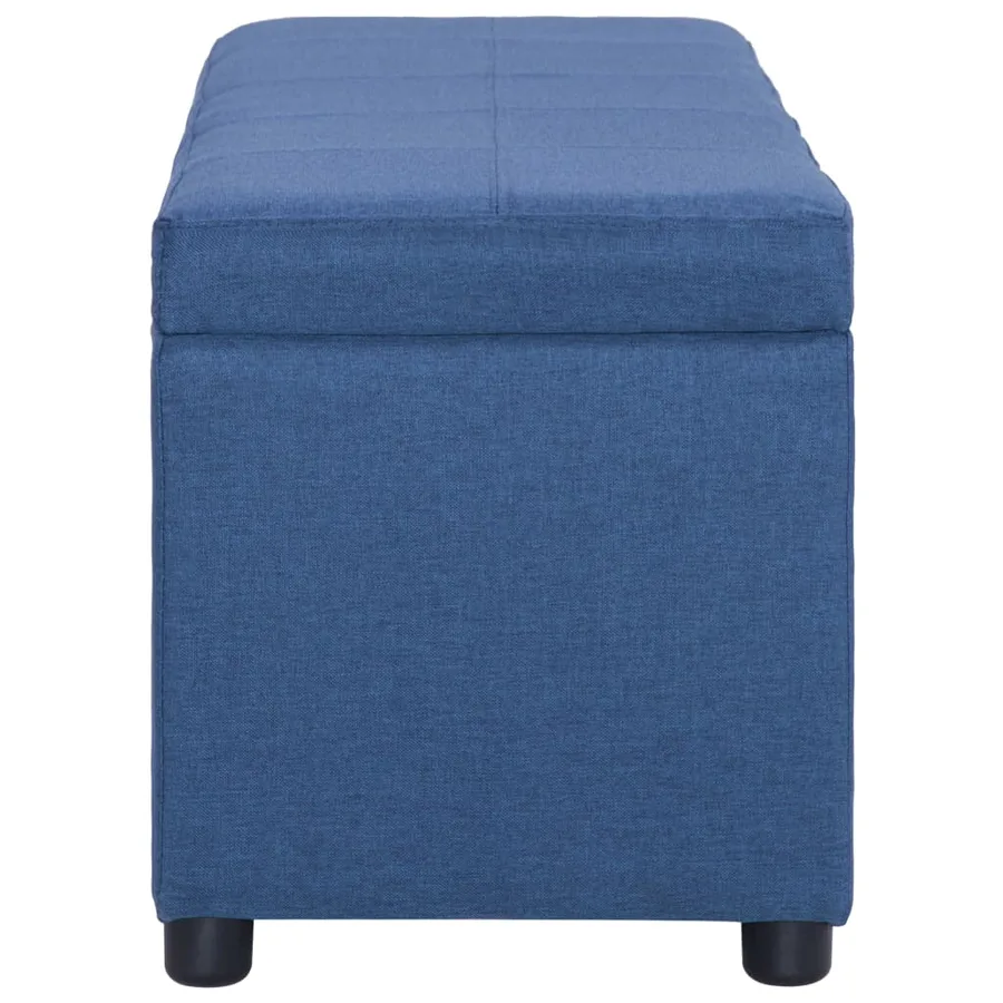 Banc avec compartiment de rangement 116 cm Bleu Polyester - 3