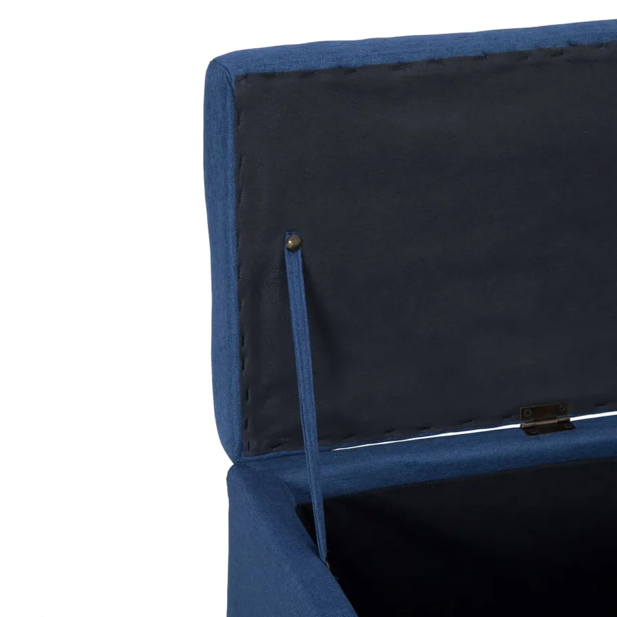 Banc avec compartiment de rangement 116 cm Bleu Polyester - 6