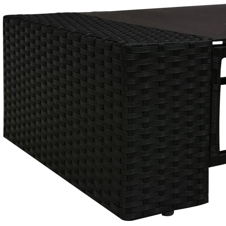 Salon de jardin 2 pcs Résine tressée Noir - 10