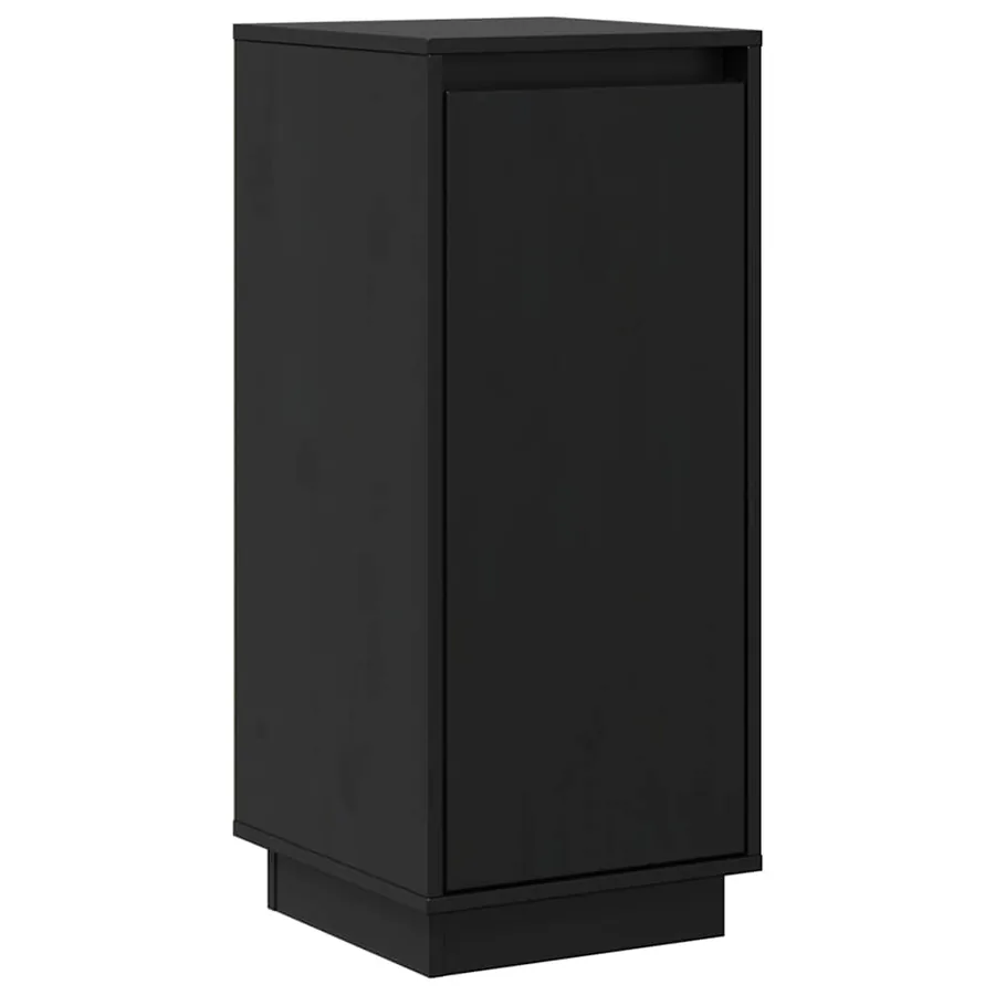 Buffets 2 pcs Noir 31,5x34x75 cm Bois massif de pin - 6
