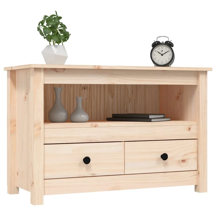 Meuble TV 79x35x52 cm Bois de pin massif - 4