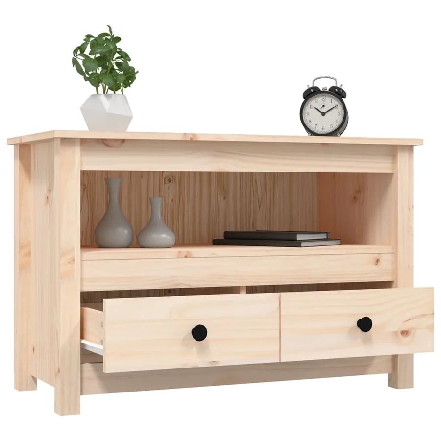 Meuble TV 79x35x52 cm Bois de pin massif - 5