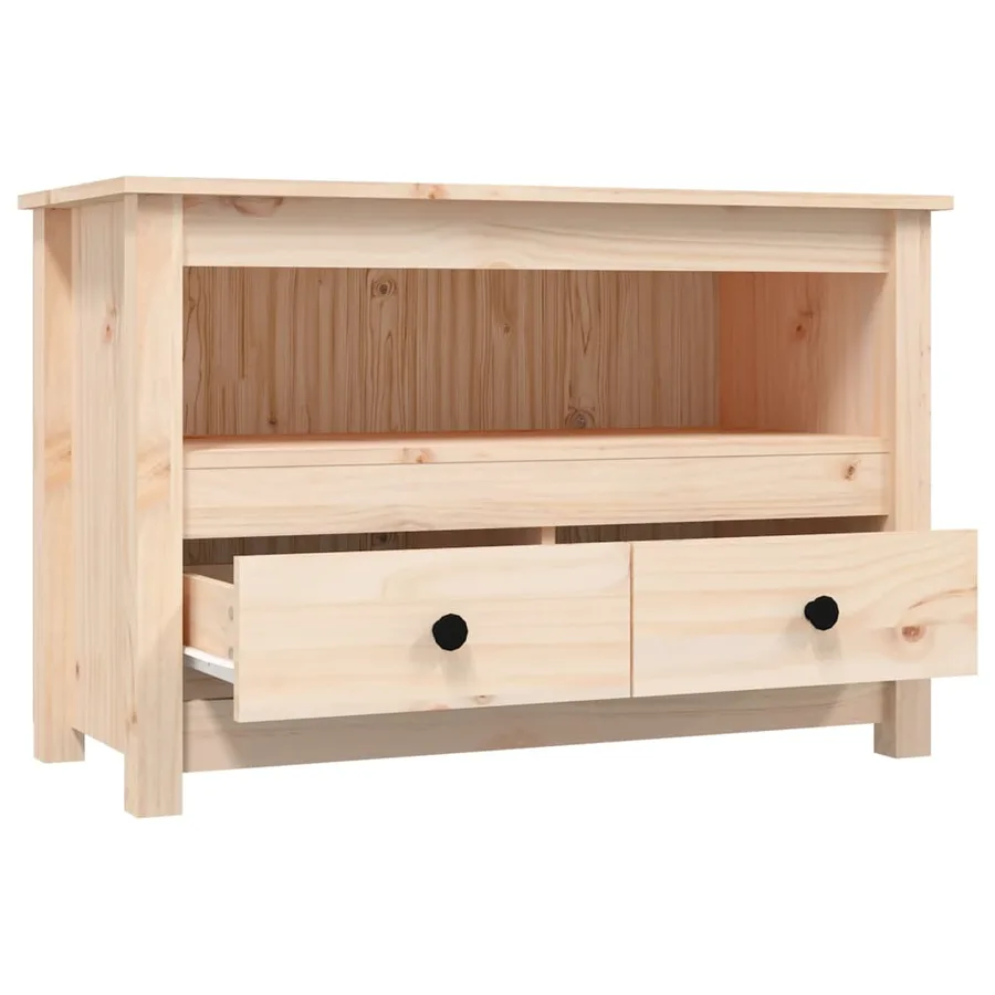 Meuble TV 79x35x52 cm Bois de pin massif - 7