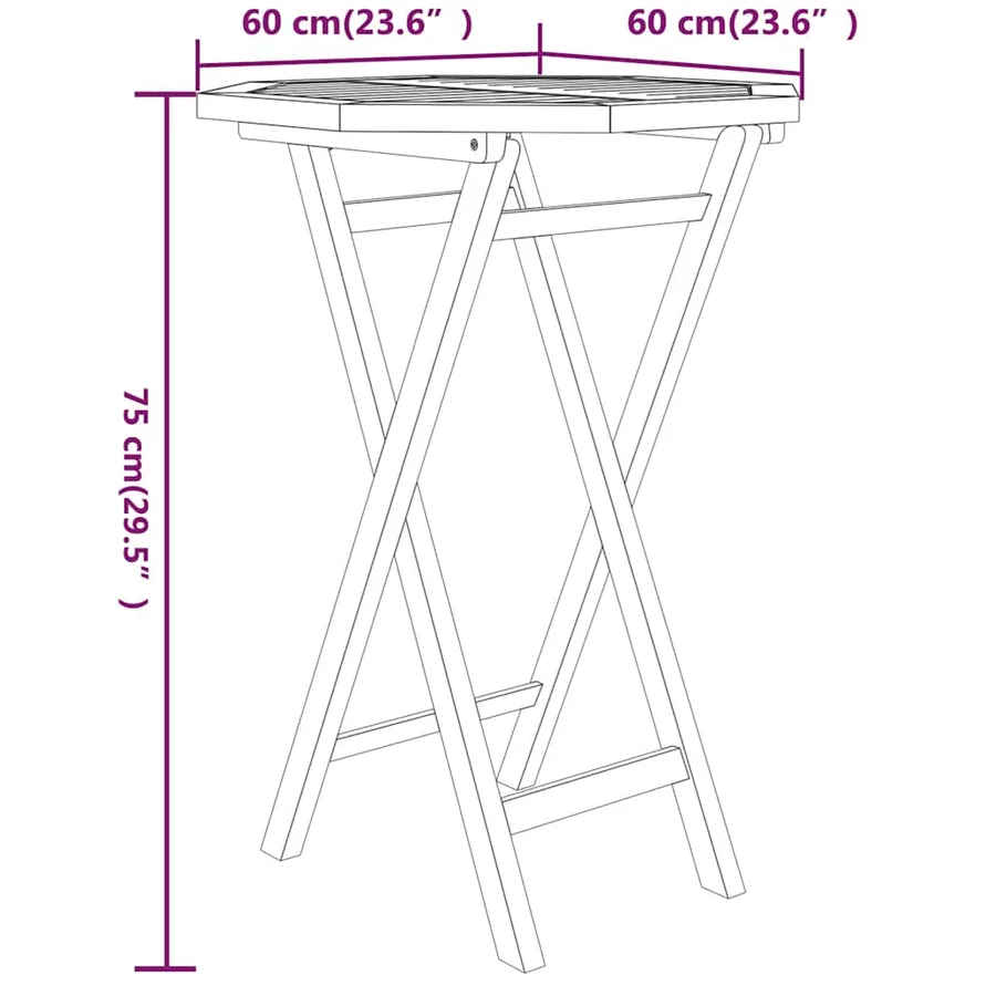 Ensemble à manger de jardin 3 pcs Bois de teck massif - 9