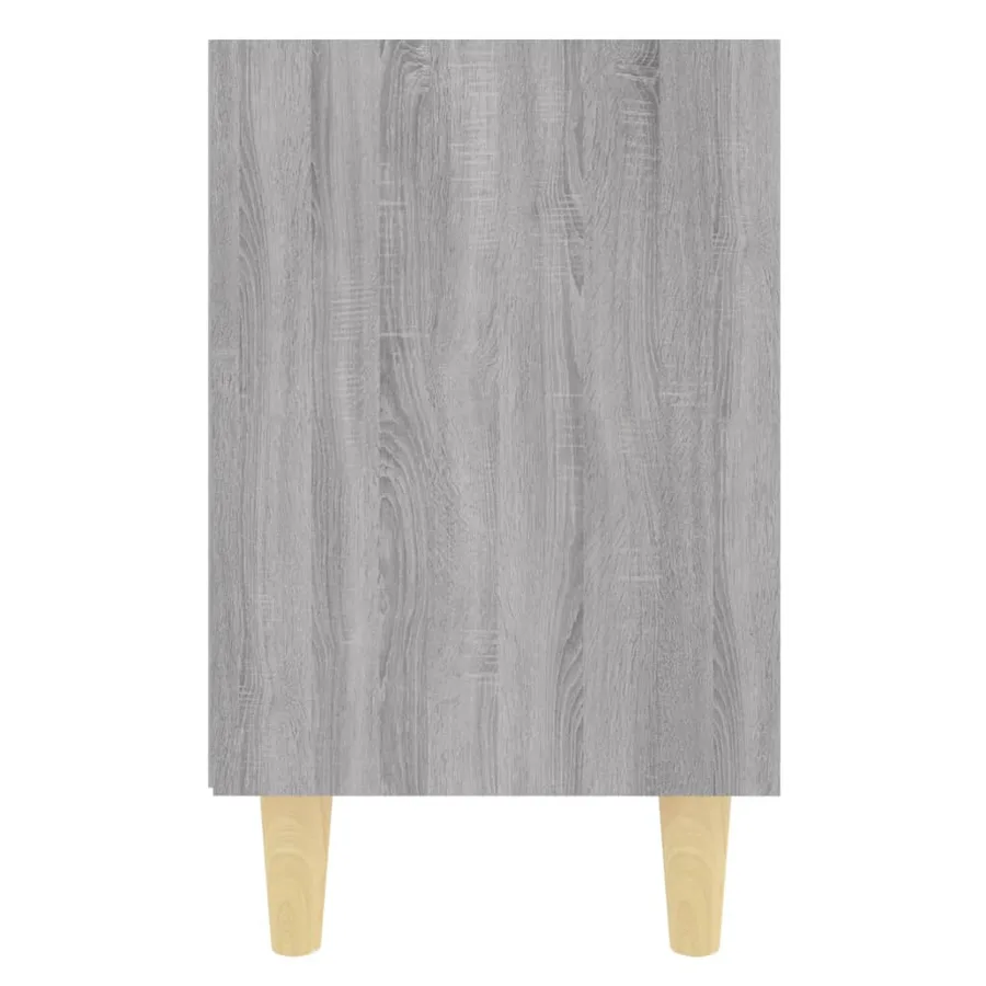 Tables de chevet pieds en bois 2 pcs Sonoma gris 40x30x50 cm - 5