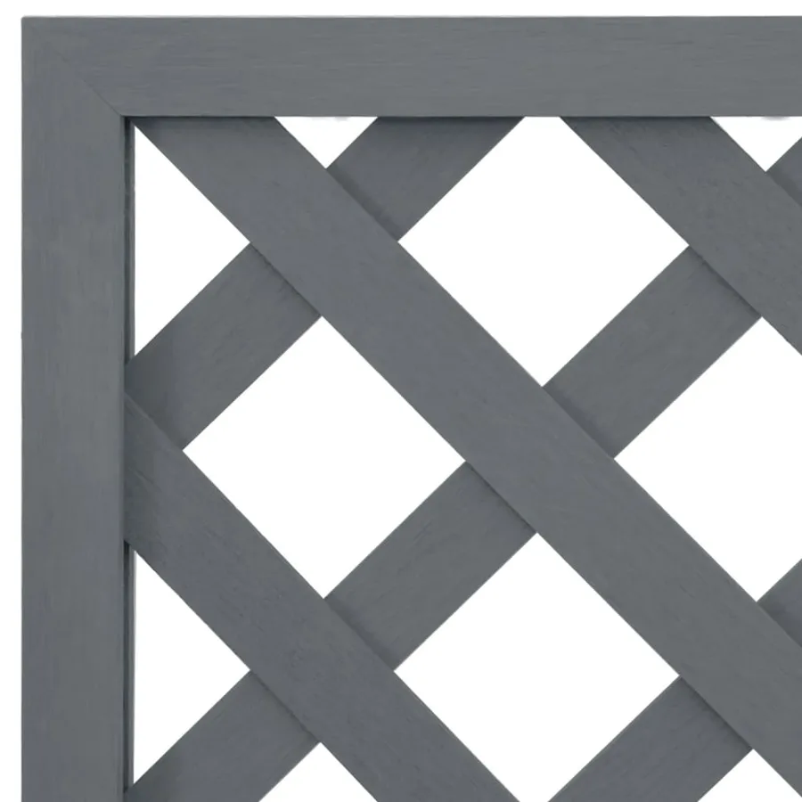 Jardinière en treillis Gris 65x33x135 cm WPC - 6
