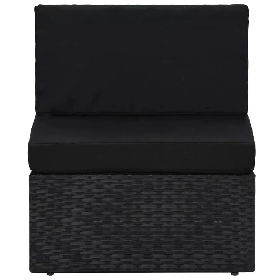 Salon de jardin 4 pcs Résine tressée Noir - 10