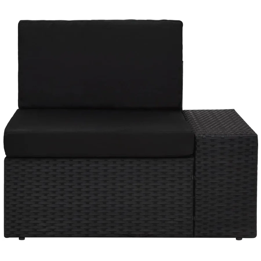Salon de jardin 4 pcs Résine tressée Noir - 6