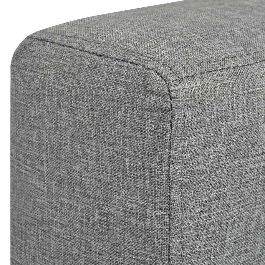 Canapé à 2 places Tissu Gris clair - 6