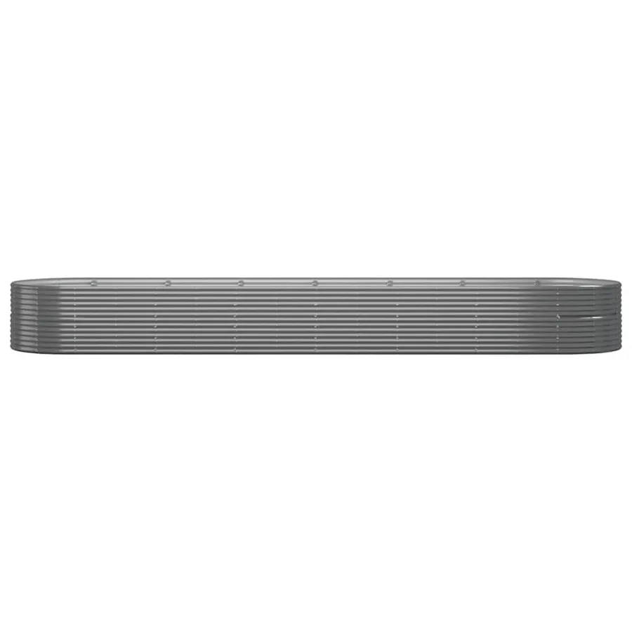 Lit surélevé de jardin Acier enduit de poudre 584x140x68cm gris - 3