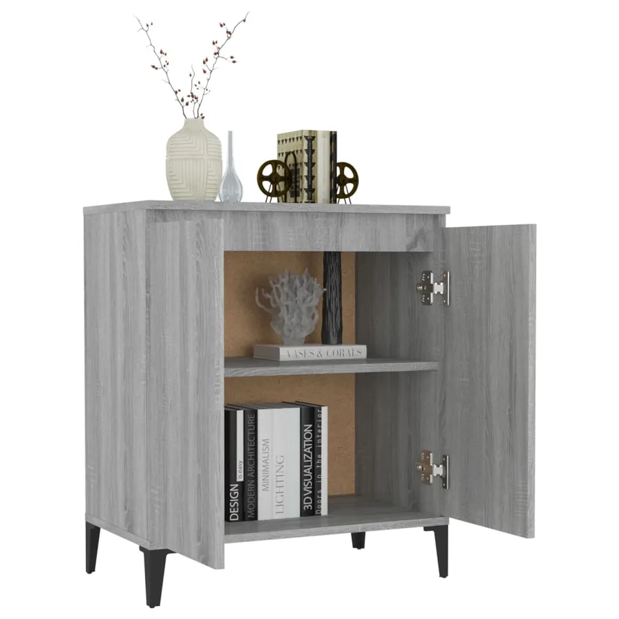 Buffet Sonoma gris 60x35x70 cm Bois d'ingénierie - 6