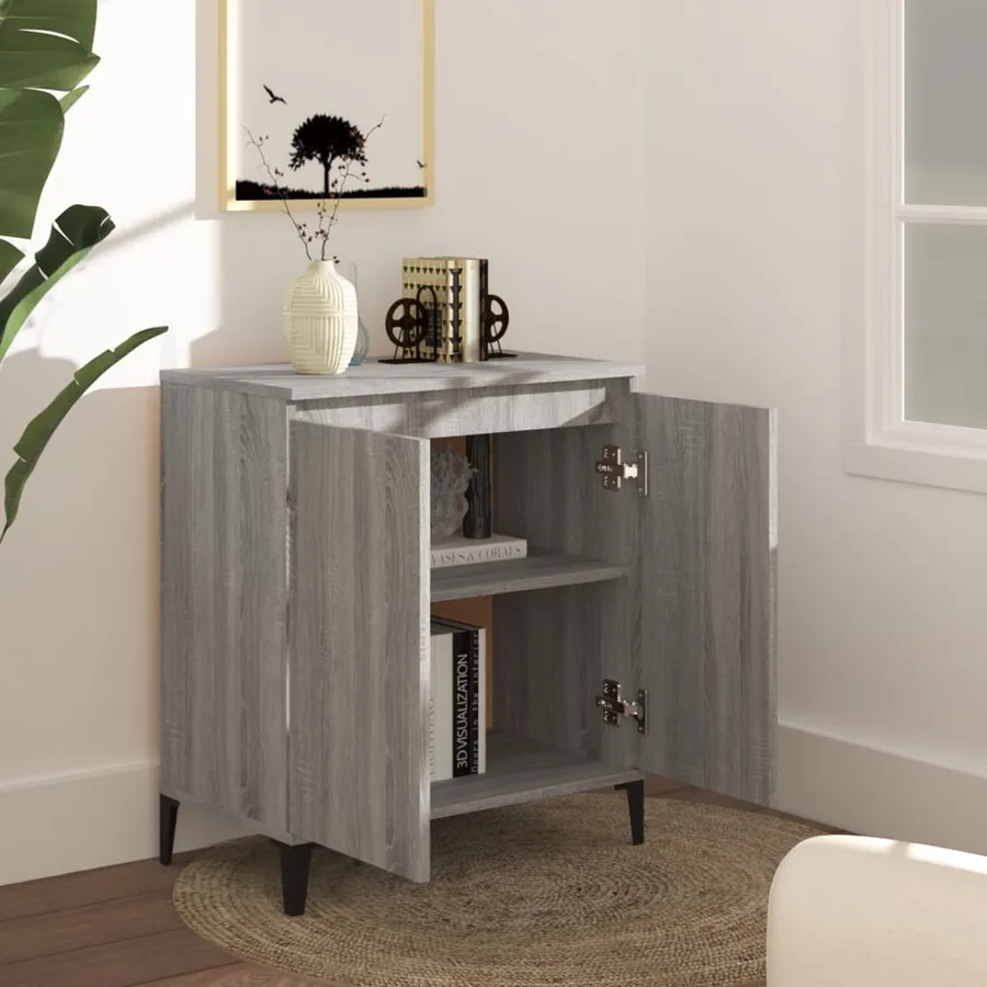 Buffet Sonoma gris 60x35x70 cm Bois d'ingénierie - 7