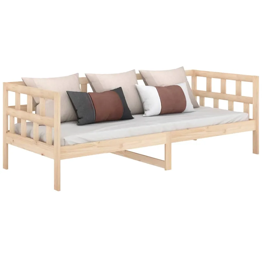 Lit de jour sans matelas bois de pin massif 80x200 cm - 3