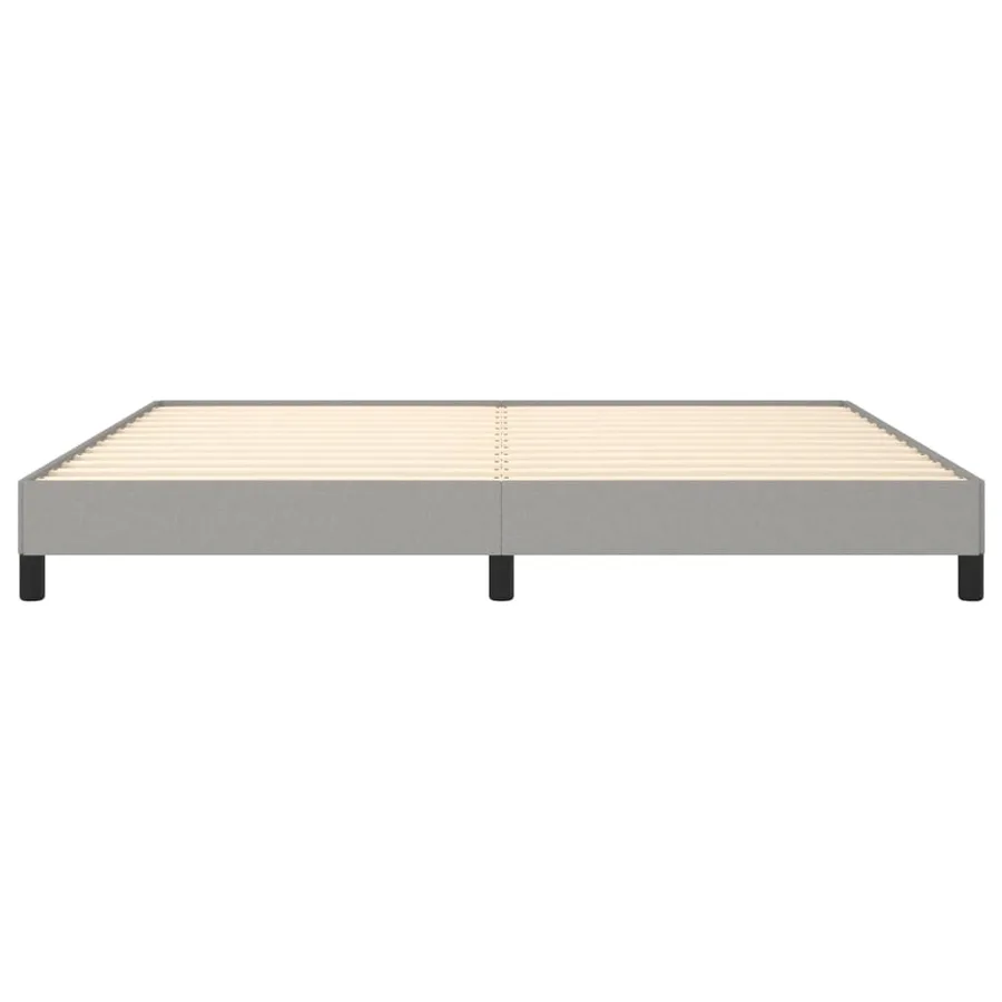 Cadre de lit sans matelas gris clair 200x200 cm tissu - 5