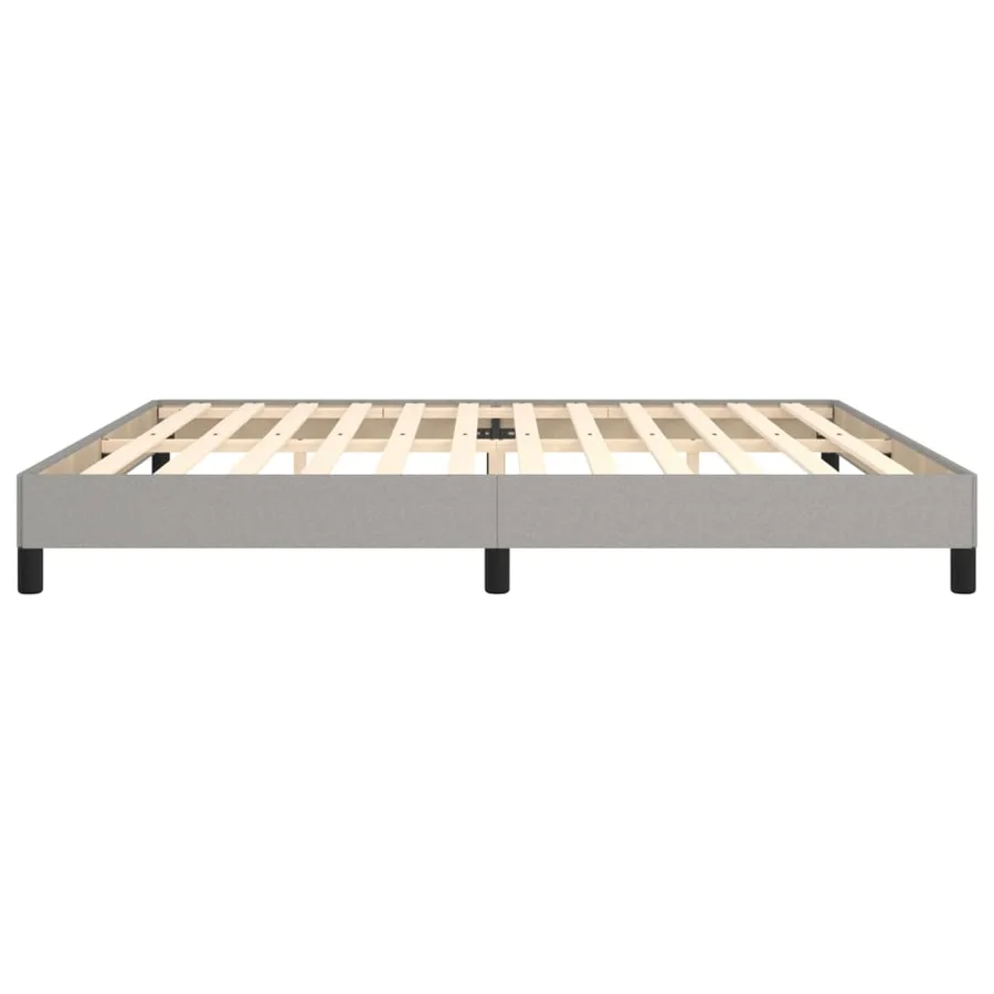 Cadre de lit sans matelas gris clair 200x200 cm tissu - 6