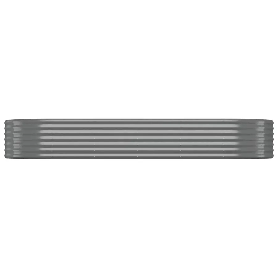Lit surélevé de jardin Acier galvanisé 249x100x36cm gris - 3