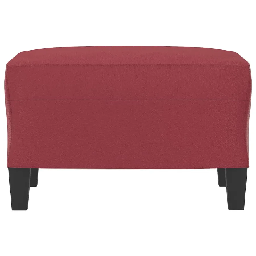 Repose-pied Rouge bordeaux 60x50x41 cm Similicuir - 3
