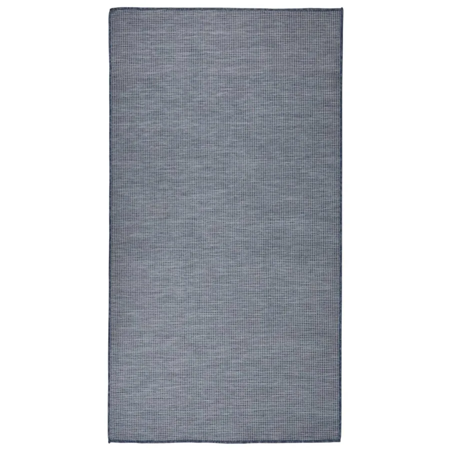 Tapis à tissage plat d'extérieur 80x150 cm Bleu