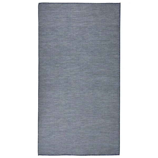 Tapis à tissage plat d'extérieur 80x150 cm Bleu