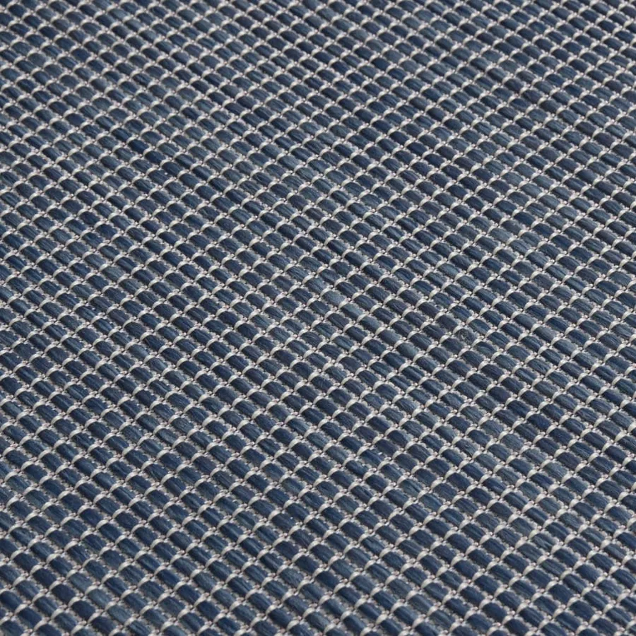 Tapis à tissage plat d'extérieur 80x150 cm Bleu - 5