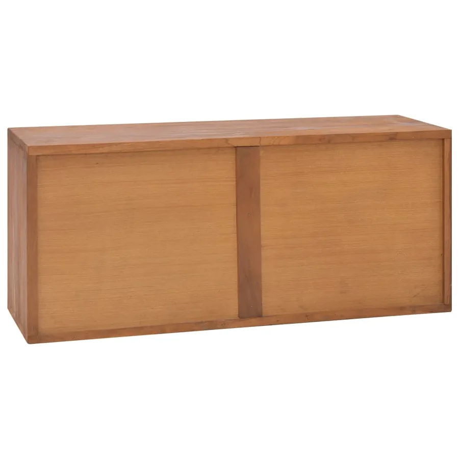 Meuble TV 90x30x40 cm Bois de teck massif - 4
