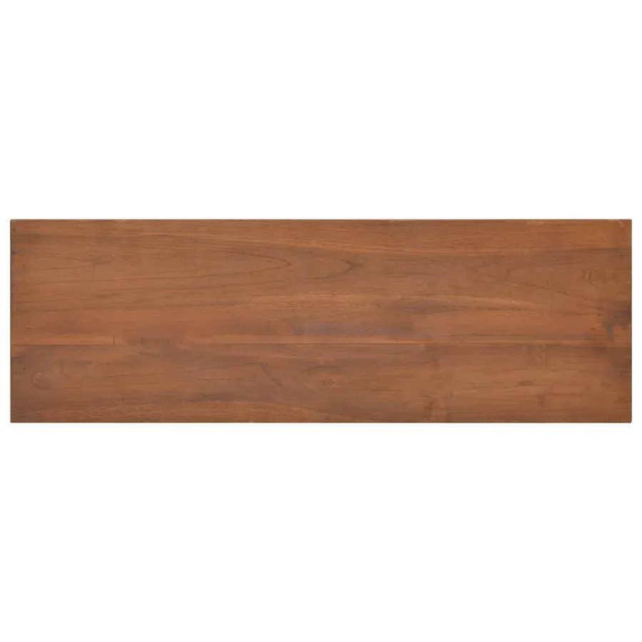 Meuble TV 90x30x40 cm Bois de teck massif - 5