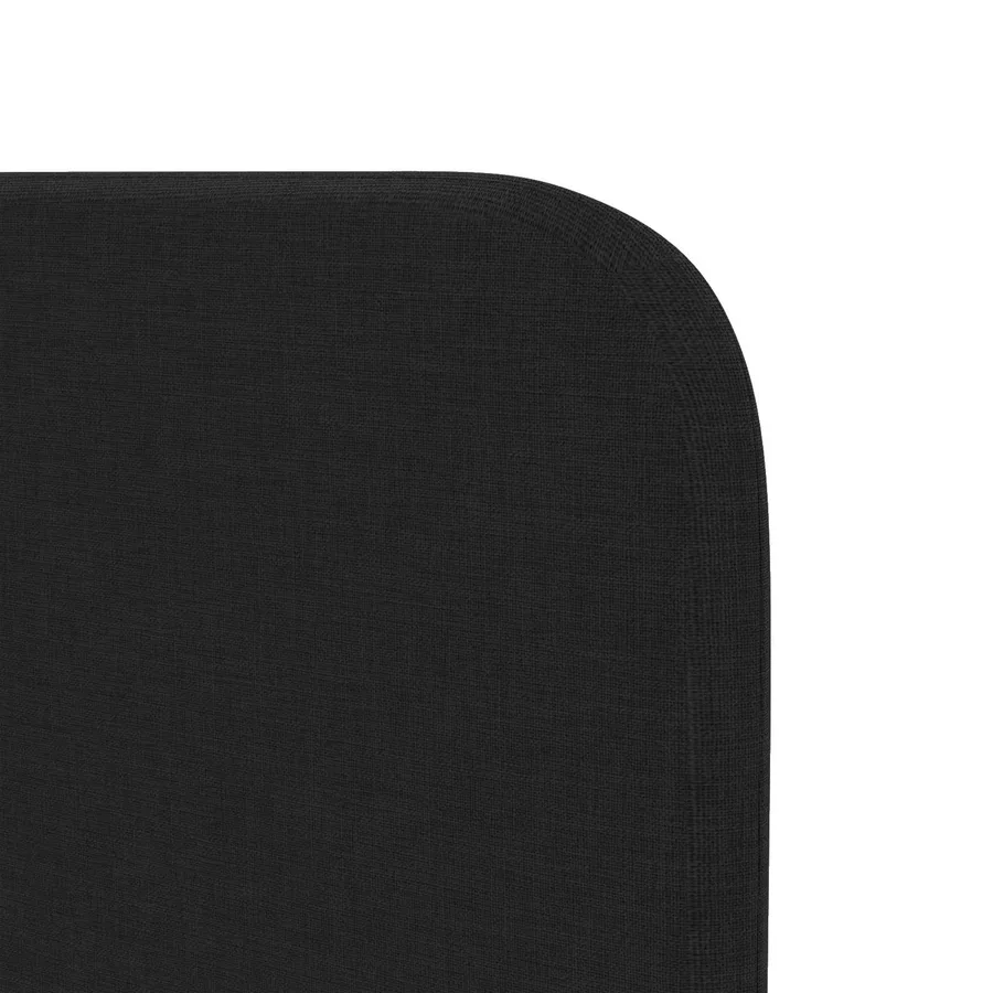Oreille de tête de lit Noir 80 x 16 x 4 cm tissu - 9