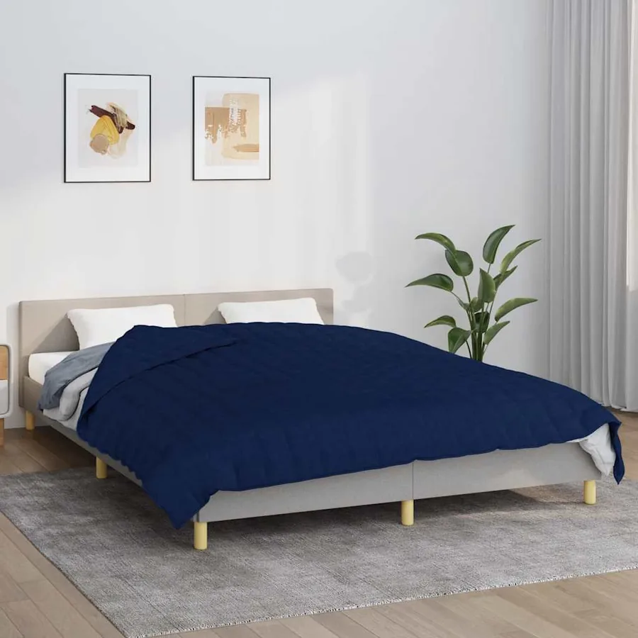 Couverture lestée Bleu 200x220 cm 9 kg Tissu
