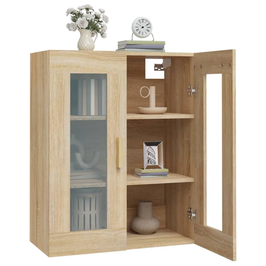Armoire murale suspendue Chêne sonoma 69,5x34x90 cm - 7
