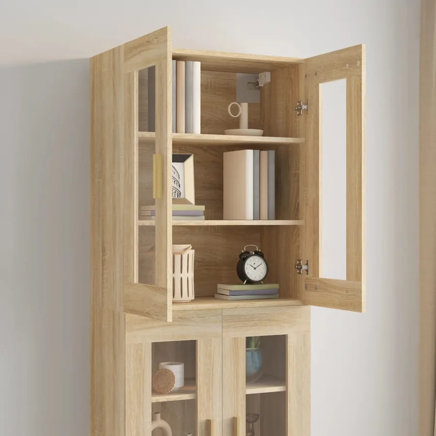 Armoire murale suspendue Chêne sonoma 69,5x34x90 cm - 8