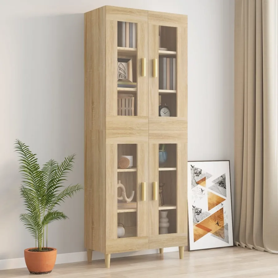 Armoire murale suspendue Chêne sonoma 69,5x34x90 cm - 9
