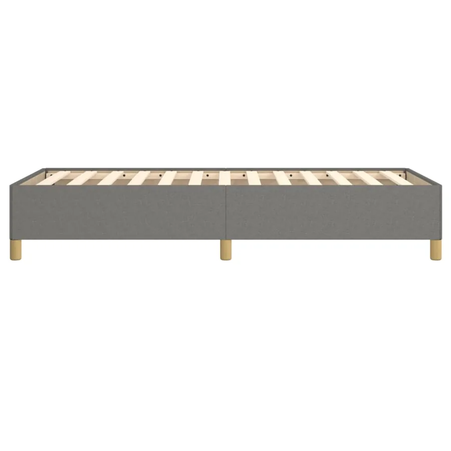 Cadre de lit sans matelas gris foncé 90x190 cm tissu - 6