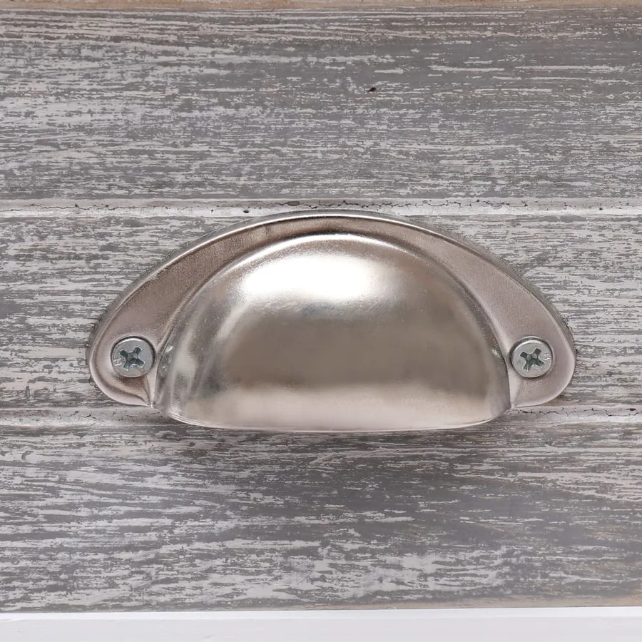 Table d'appoint Gris 40x40x40 cm Bois de Paulownia - 7
