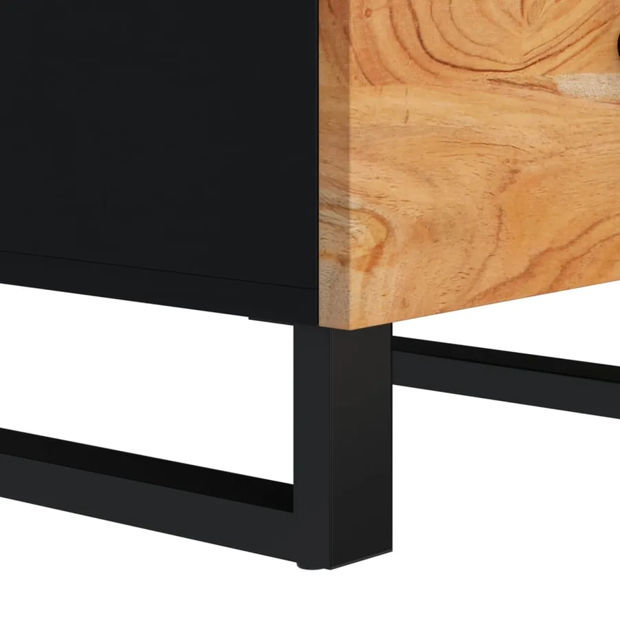 Buffet avec 3 tiroirs 40x33,5x75 cm bois massif d'acacia - 7